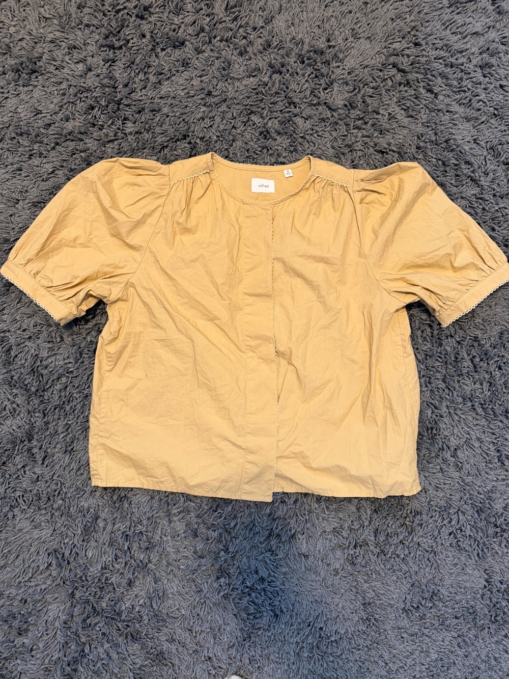Wilfred Serenade Poplin Shirt in Sandy Beige